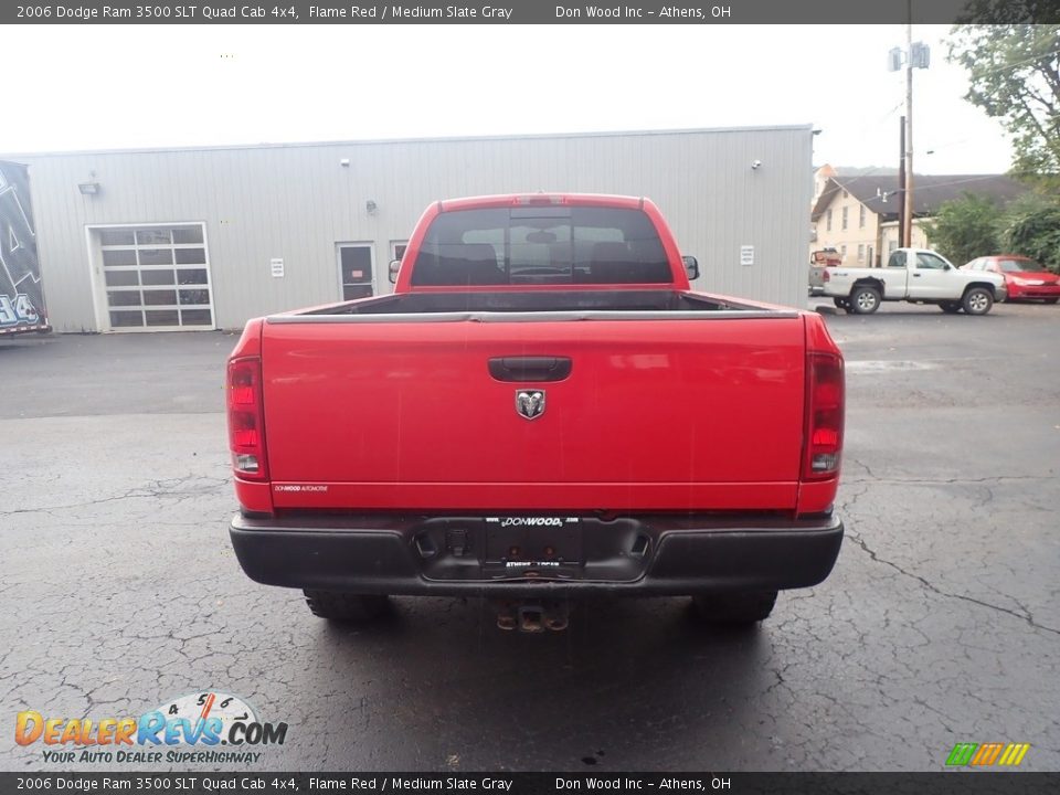 2006 Dodge Ram 3500 SLT Quad Cab 4x4 Flame Red / Medium Slate Gray Photo #11