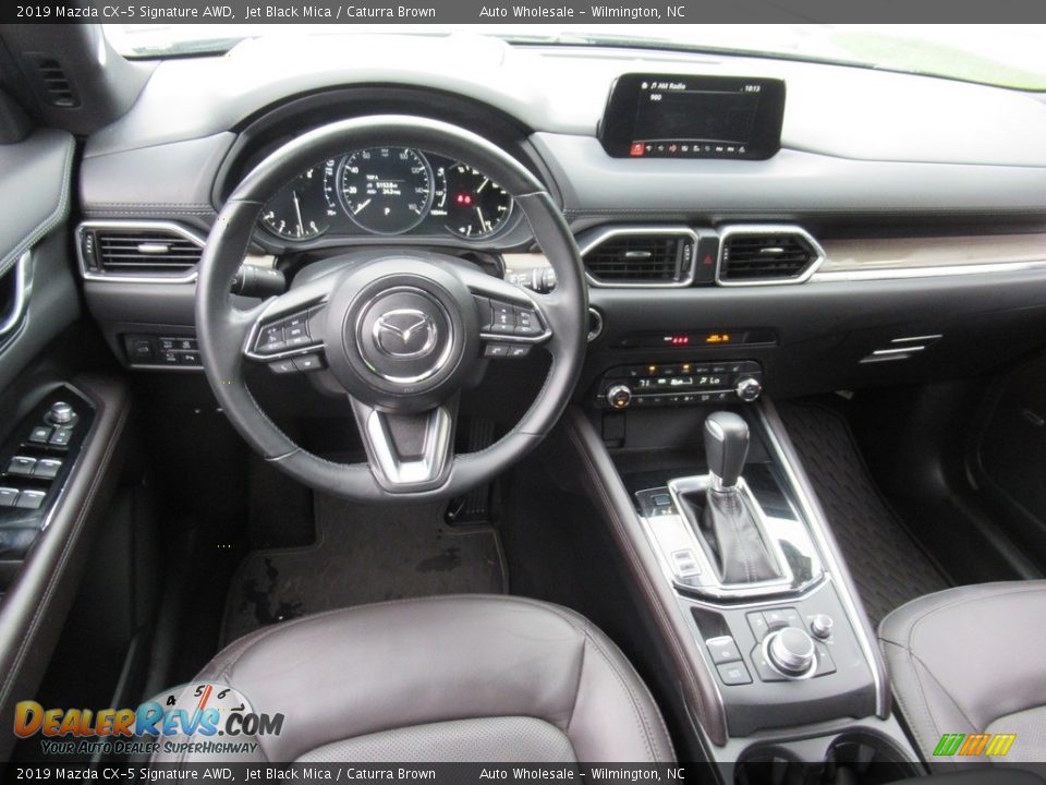 2019 Mazda CX-5 Signature AWD Jet Black Mica / Caturra Brown Photo #15