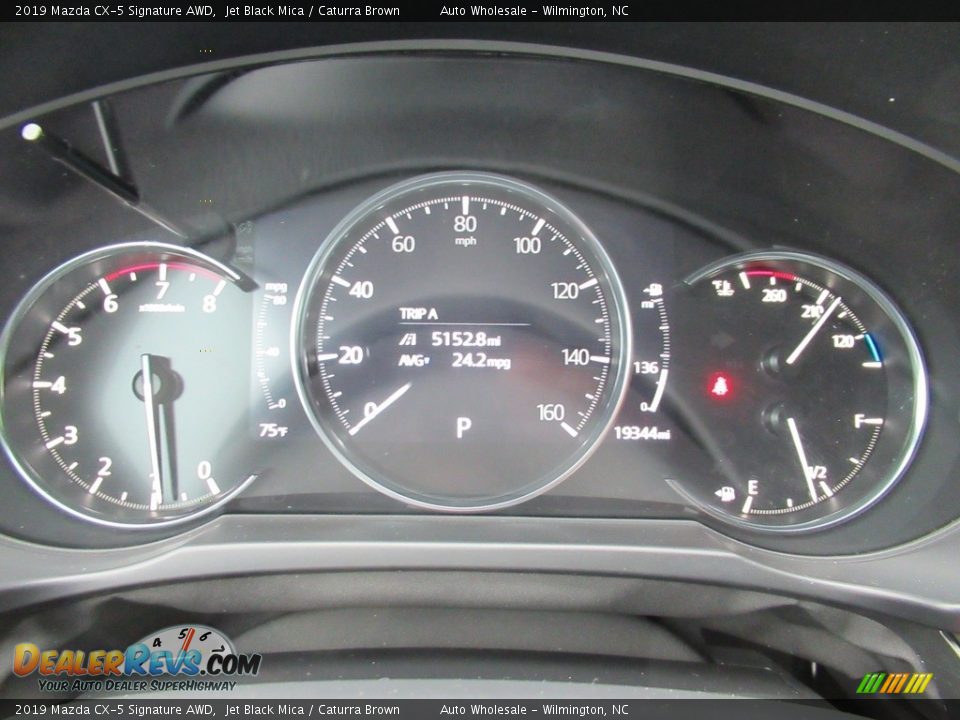 2019 Mazda CX-5 Signature AWD Jet Black Mica / Caturra Brown Photo #16