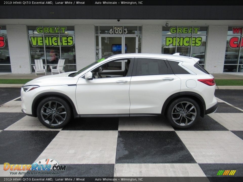 2019 Infiniti QX50 Essential AWD Lunar White / Wheat Photo #1