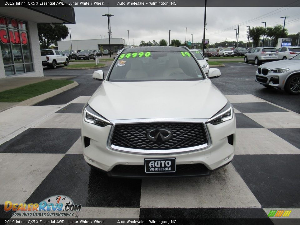 2019 Infiniti QX50 Essential AWD Lunar White / Wheat Photo #2