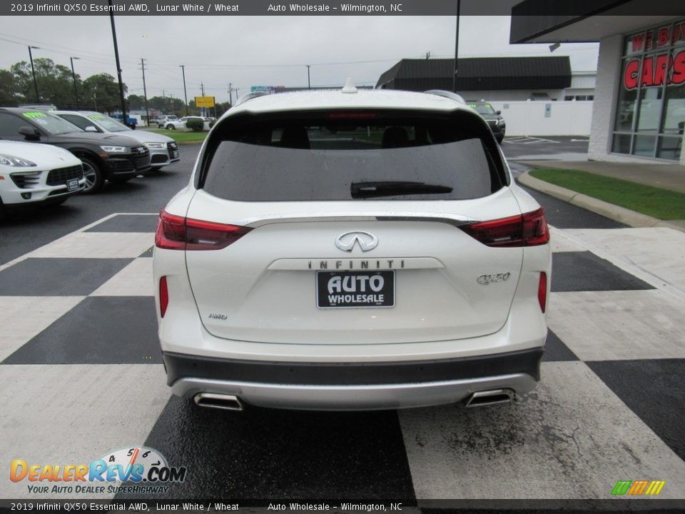 2019 Infiniti QX50 Essential AWD Lunar White / Wheat Photo #4