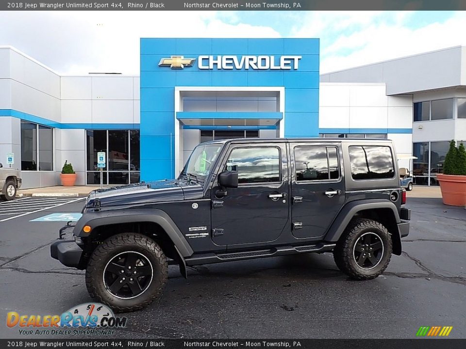 2018 Jeep Wrangler Unlimited Sport 4x4 Rhino / Black Photo #1