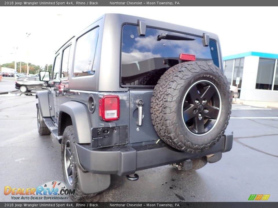 2018 Jeep Wrangler Unlimited Sport 4x4 Rhino / Black Photo #5