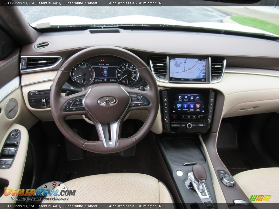 2019 Infiniti QX50 Essential AWD Lunar White / Wheat Photo #15