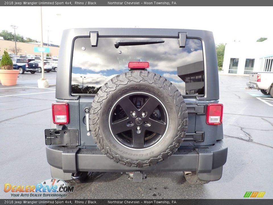 2018 Jeep Wrangler Unlimited Sport 4x4 Rhino / Black Photo #6