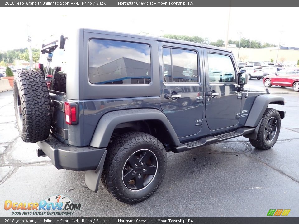 2018 Jeep Wrangler Unlimited Sport 4x4 Rhino / Black Photo #8
