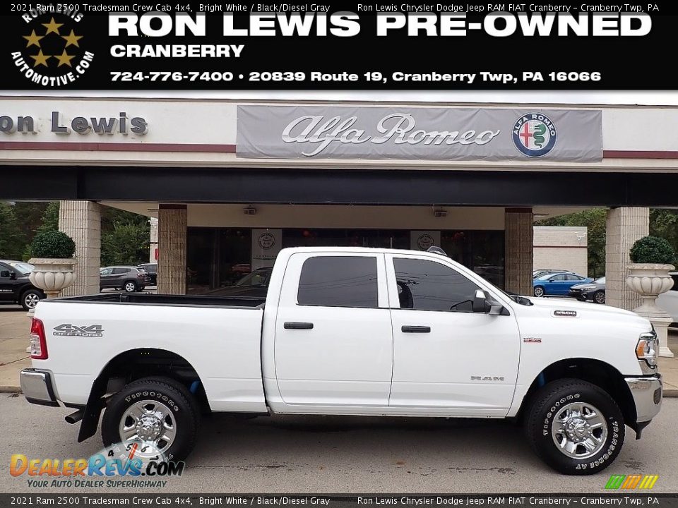 2021 Ram 2500 Tradesman Crew Cab 4x4 Bright White / Black/Diesel Gray Photo #1