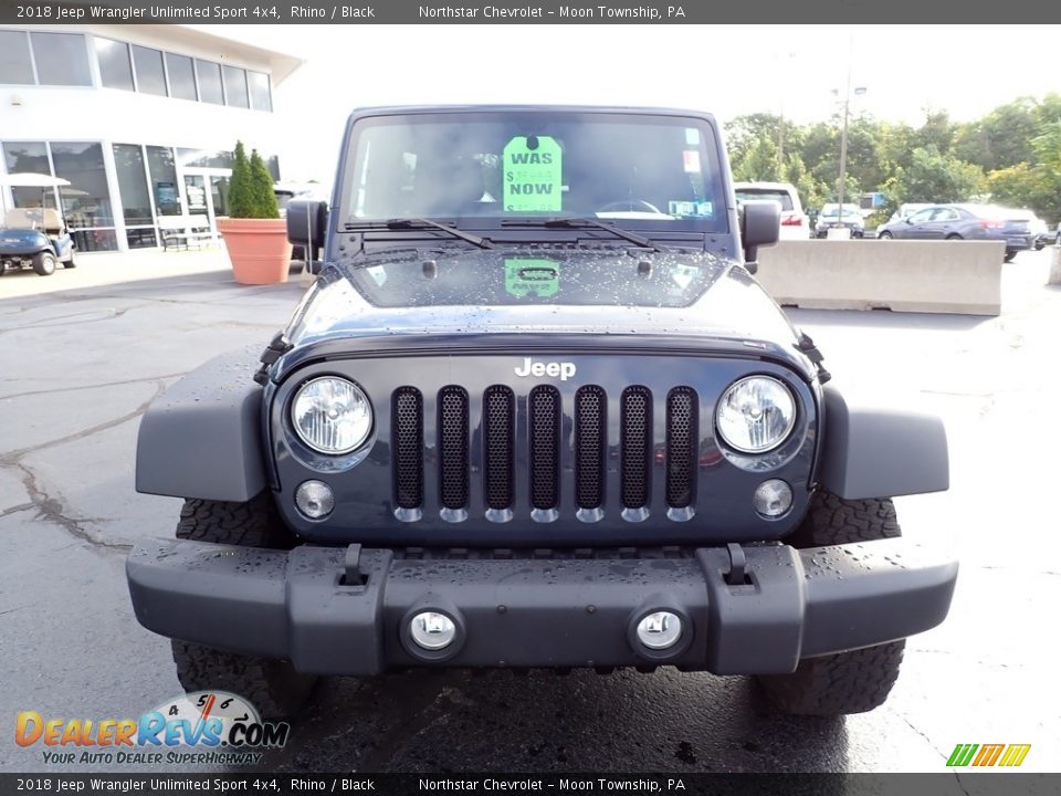 2018 Jeep Wrangler Unlimited Sport 4x4 Rhino / Black Photo #12