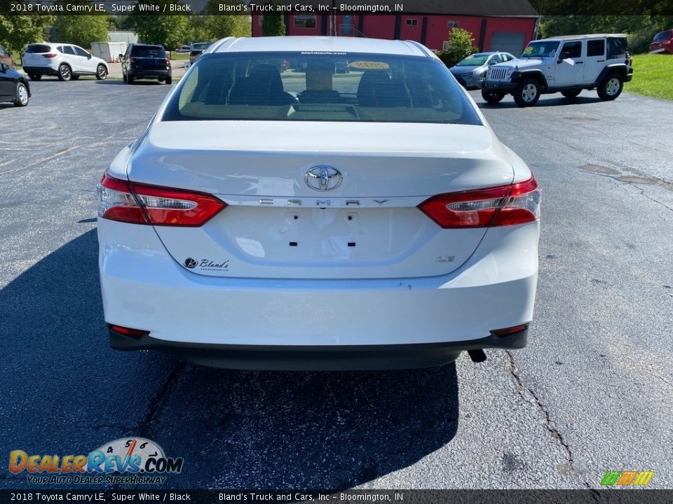 2018 Toyota Camry LE Super White / Black Photo #7