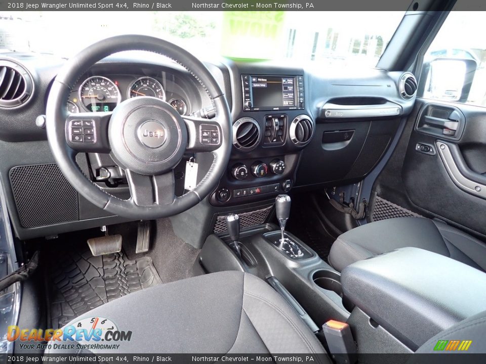 2018 Jeep Wrangler Unlimited Sport 4x4 Rhino / Black Photo #21