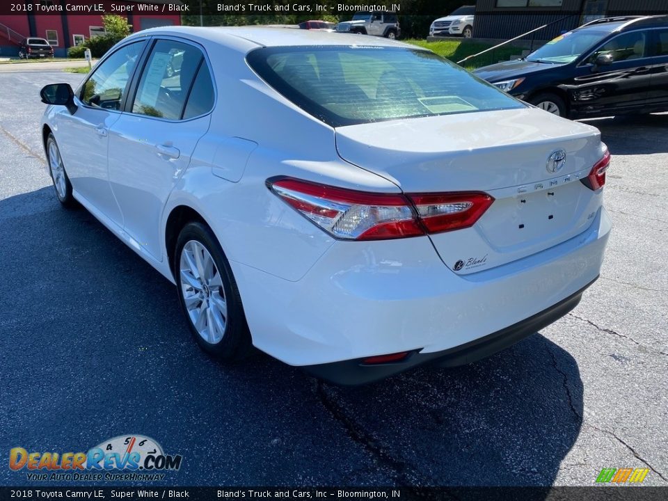 2018 Toyota Camry LE Super White / Black Photo #8