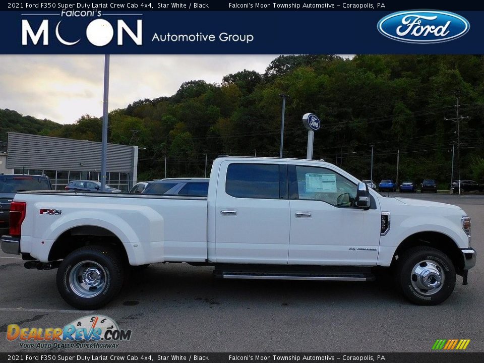 2021 Ford F350 Super Duty Lariat Crew Cab 4x4 Star White / Black Photo #1