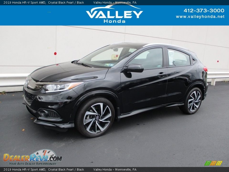2019 Honda HR-V Sport AWD Crystal Black Pearl / Black Photo #1