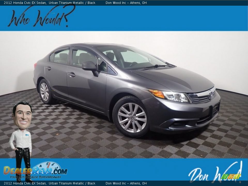 2012 Honda Civic EX Sedan Urban Titanium Metallic / Black Photo #1