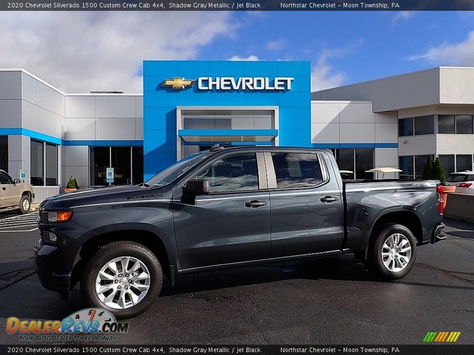 2020 Chevrolet Silverado 1500 Custom Crew Cab 4x4 Shadow Gray Metallic / Jet Black Photo #1