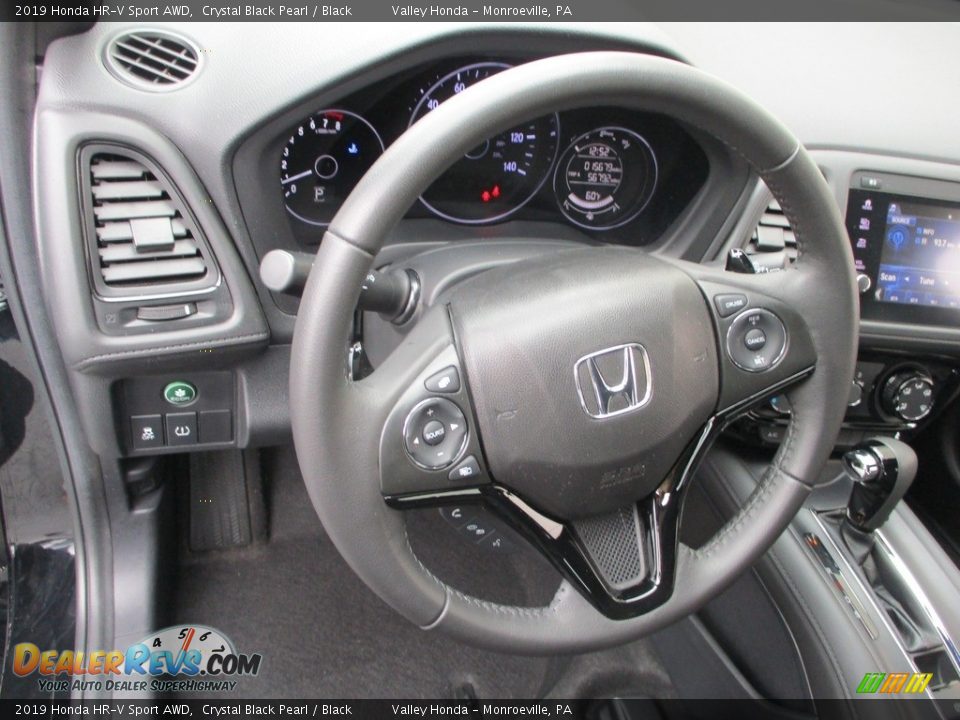 2019 Honda HR-V Sport AWD Crystal Black Pearl / Black Photo #14