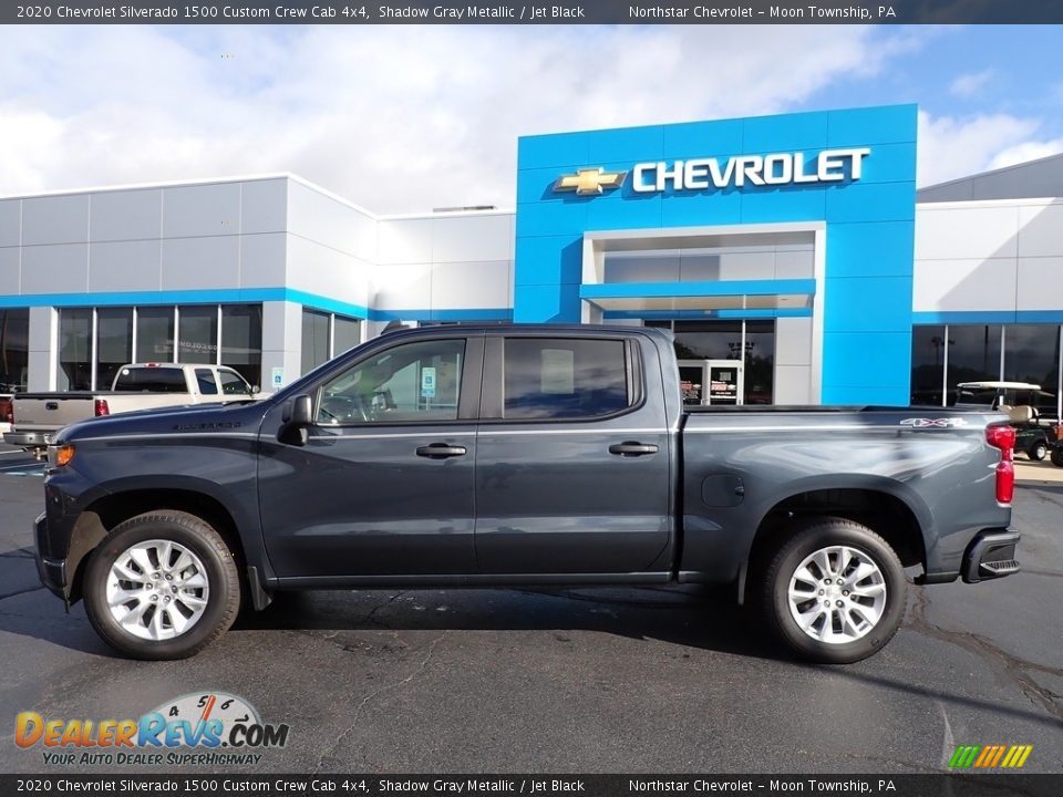 2020 Chevrolet Silverado 1500 Custom Crew Cab 4x4 Shadow Gray Metallic / Jet Black Photo #3