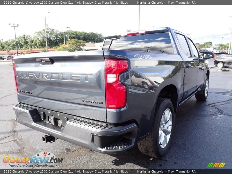 2020 Chevrolet Silverado 1500 Custom Crew Cab 4x4 Shadow Gray Metallic / Jet Black Photo #7