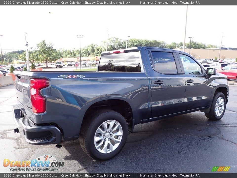 2020 Chevrolet Silverado 1500 Custom Crew Cab 4x4 Shadow Gray Metallic / Jet Black Photo #8