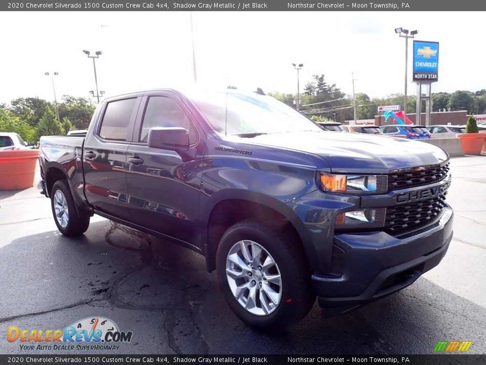 2020 Chevrolet Silverado 1500 Custom Crew Cab 4x4 Shadow Gray Metallic / Jet Black Photo #10