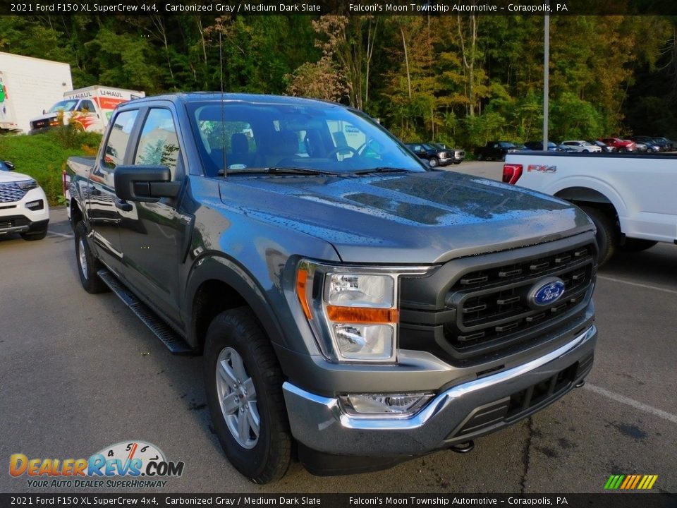 2021 Ford F150 XL SuperCrew 4x4 Carbonized Gray / Medium Dark Slate Photo #9