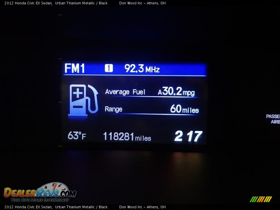 2012 Honda Civic EX Sedan Urban Titanium Metallic / Black Photo #26