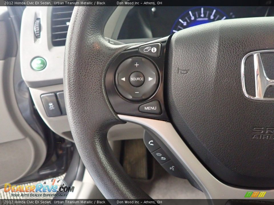 2012 Honda Civic EX Sedan Urban Titanium Metallic / Black Photo #29