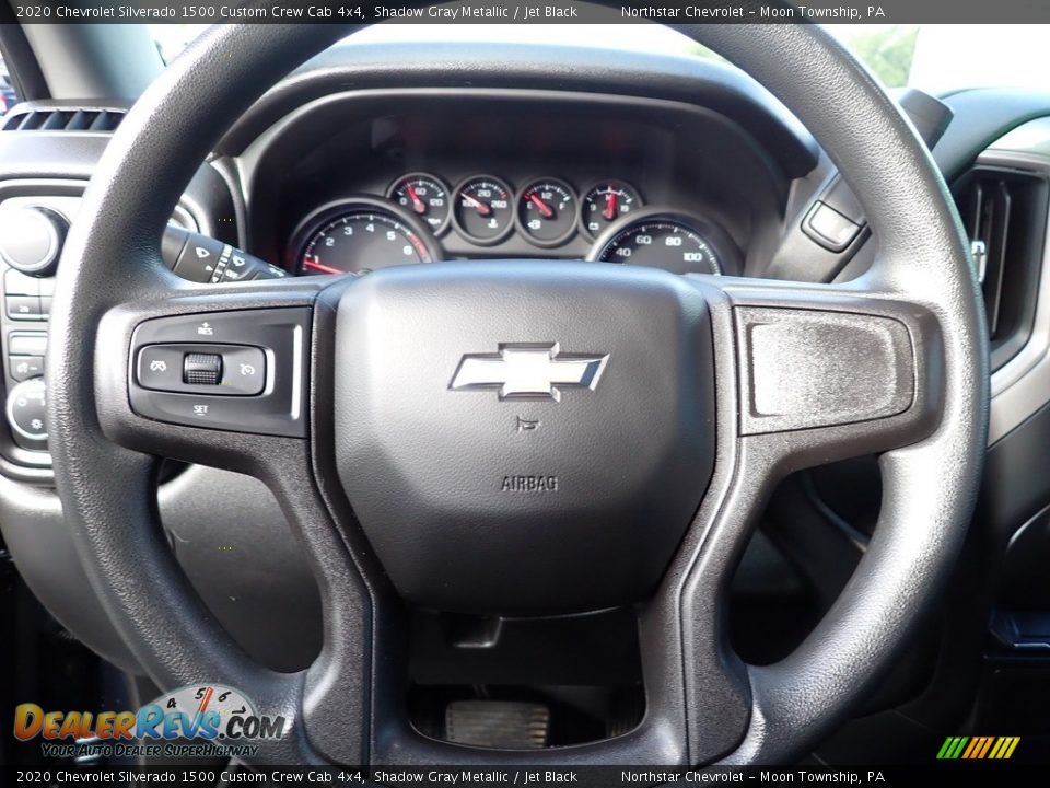 2020 Chevrolet Silverado 1500 Custom Crew Cab 4x4 Shadow Gray Metallic / Jet Black Photo #25