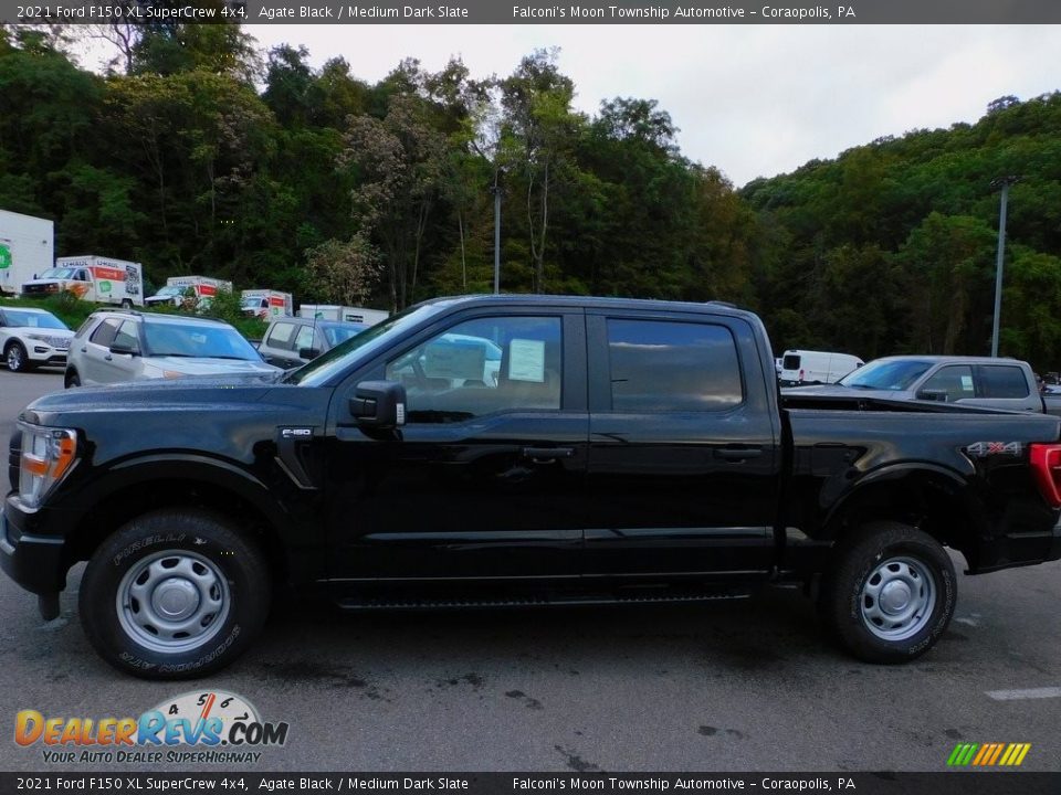 2021 Ford F150 XL SuperCrew 4x4 Agate Black / Medium Dark Slate Photo #6