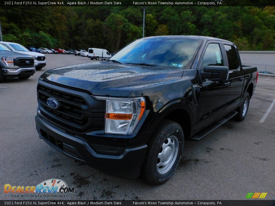 2021 Ford F150 XL SuperCrew 4x4 Agate Black / Medium Dark Slate Photo #7