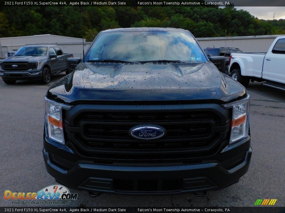 2021 Ford F150 XL SuperCrew 4x4 Agate Black / Medium Dark Slate Photo #8