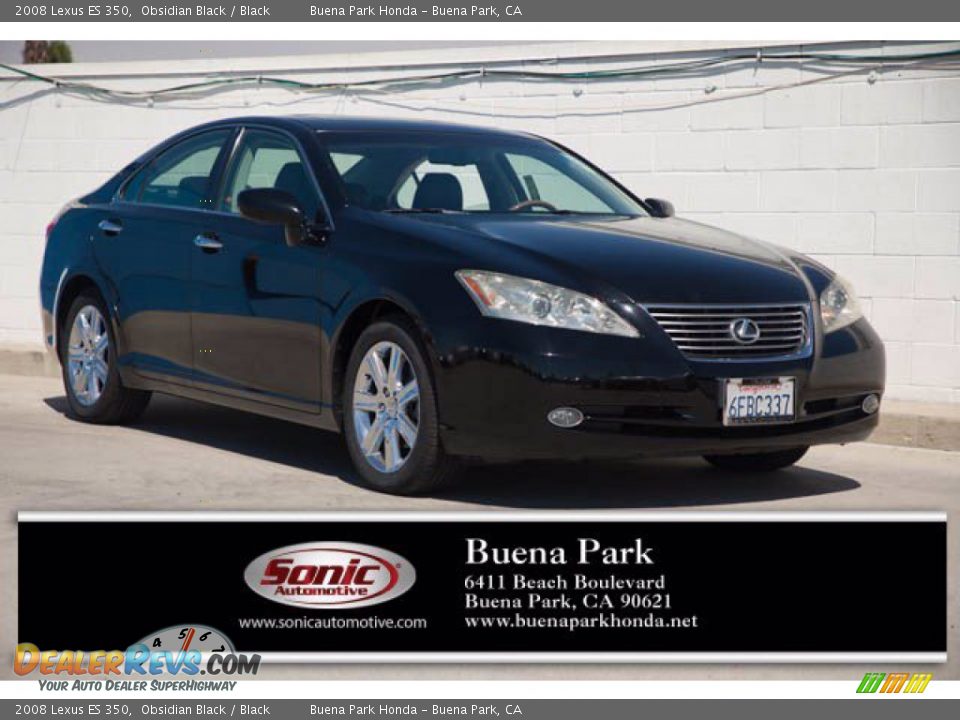 2008 Lexus ES 350 Obsidian Black / Black Photo #1