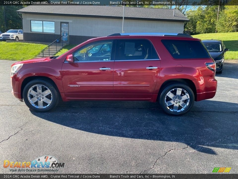 2014 GMC Acadia Denali AWD Crystal Red Tintcoat / Cocoa Dune Photo #1