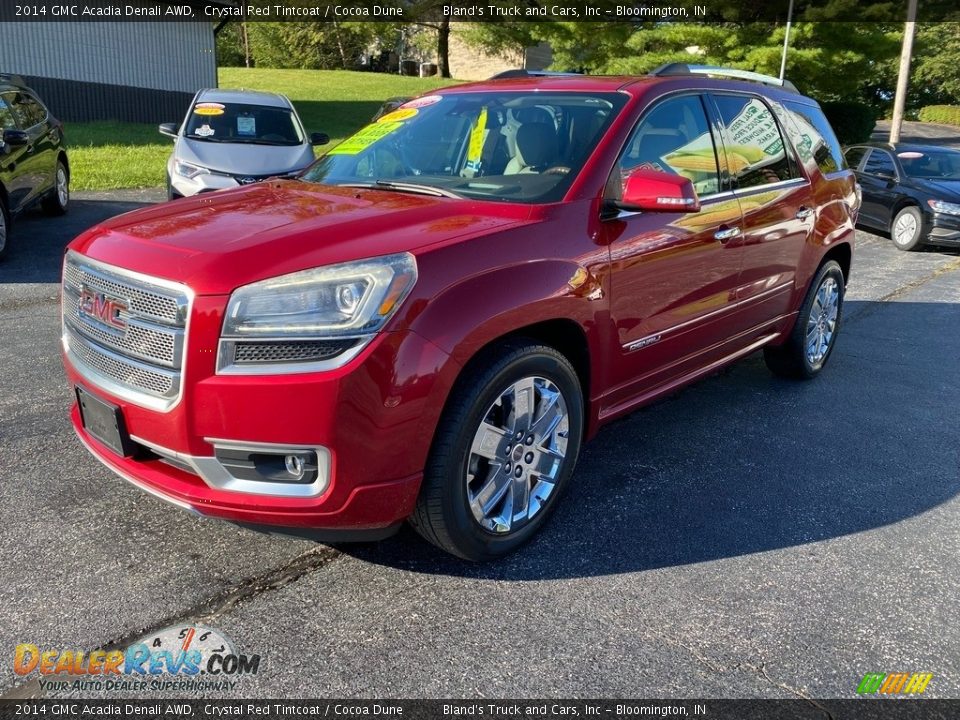 2014 GMC Acadia Denali AWD Crystal Red Tintcoat / Cocoa Dune Photo #2