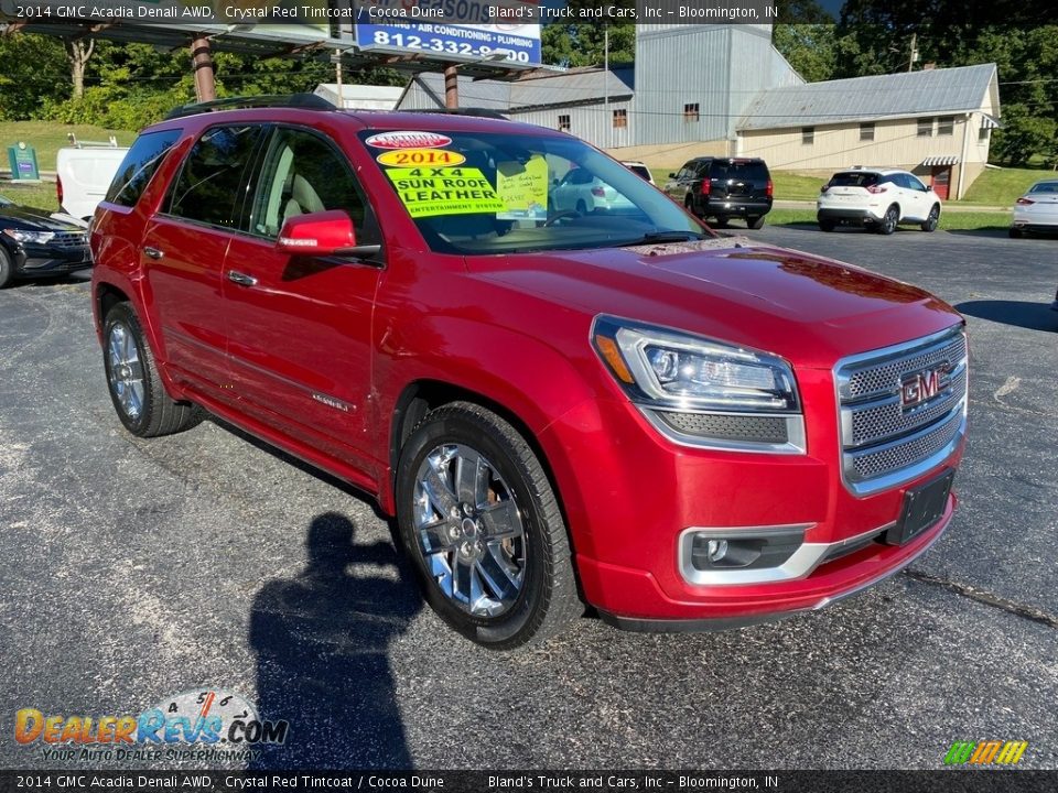 2014 GMC Acadia Denali AWD Crystal Red Tintcoat / Cocoa Dune Photo #4