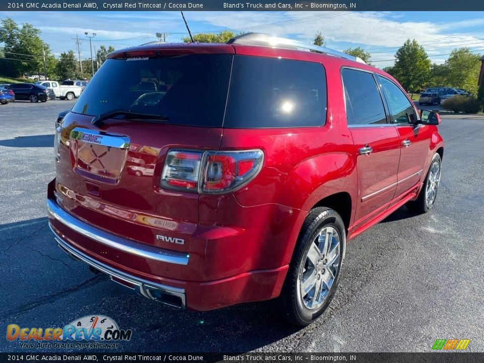 2014 GMC Acadia Denali AWD Crystal Red Tintcoat / Cocoa Dune Photo #6