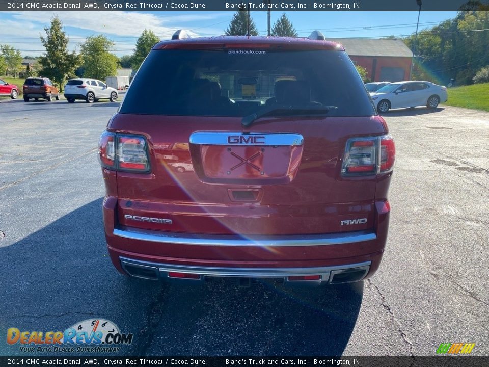 2014 GMC Acadia Denali AWD Crystal Red Tintcoat / Cocoa Dune Photo #7