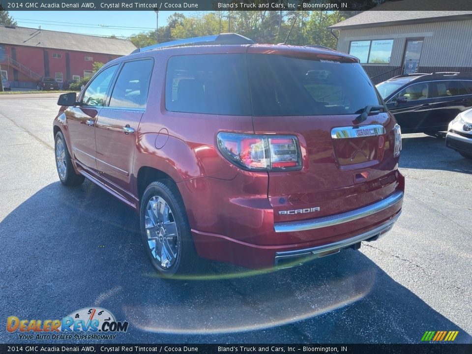 2014 GMC Acadia Denali AWD Crystal Red Tintcoat / Cocoa Dune Photo #8