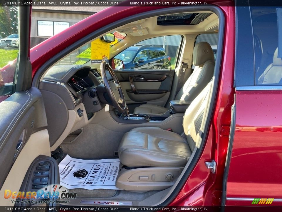 2014 GMC Acadia Denali AWD Crystal Red Tintcoat / Cocoa Dune Photo #14