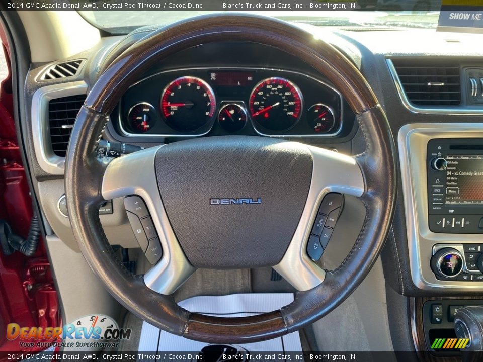 2014 GMC Acadia Denali AWD Crystal Red Tintcoat / Cocoa Dune Photo #16