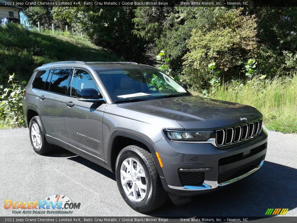 2021 Jeep Grand Cherokee L Limited 4x4 Baltic Gray Metallic / Global Black/Wicker Beige Photo #4