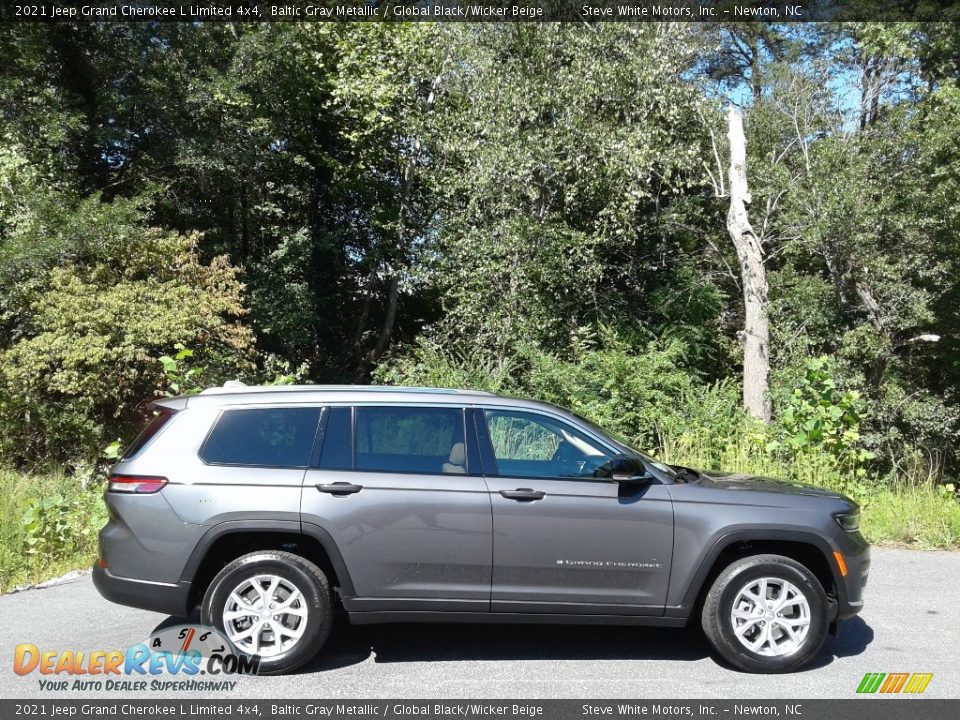 2021 Jeep Grand Cherokee L Limited 4x4 Baltic Gray Metallic / Global Black/Wicker Beige Photo #5