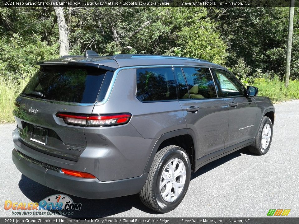 2021 Jeep Grand Cherokee L Limited 4x4 Baltic Gray Metallic / Global Black/Wicker Beige Photo #6