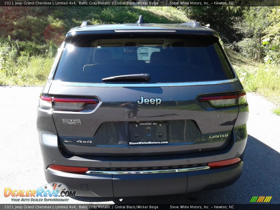 2021 Jeep Grand Cherokee L Limited 4x4 Baltic Gray Metallic / Global Black/Wicker Beige Photo #7