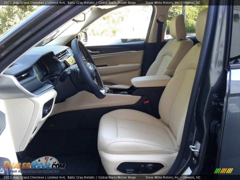 2021 Jeep Grand Cherokee L Limited 4x4 Baltic Gray Metallic / Global Black/Wicker Beige Photo #10