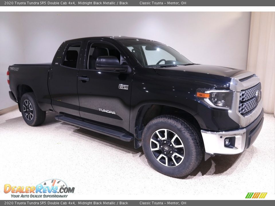2020 Toyota Tundra SR5 Double Cab 4x4 Midnight Black Metallic / Black Photo #1