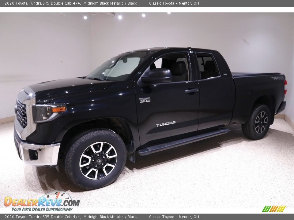 2020 Toyota Tundra SR5 Double Cab 4x4 Midnight Black Metallic / Black Photo #3