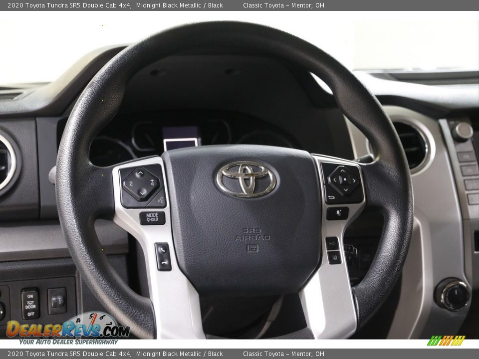 2020 Toyota Tundra SR5 Double Cab 4x4 Midnight Black Metallic / Black Photo #7
