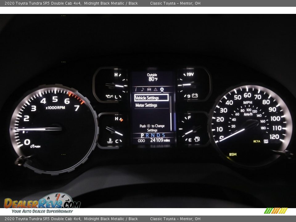 2020 Toyota Tundra SR5 Double Cab 4x4 Midnight Black Metallic / Black Photo #8